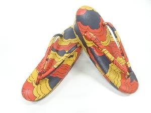 未使用品　抽象模様草履（23センチ）